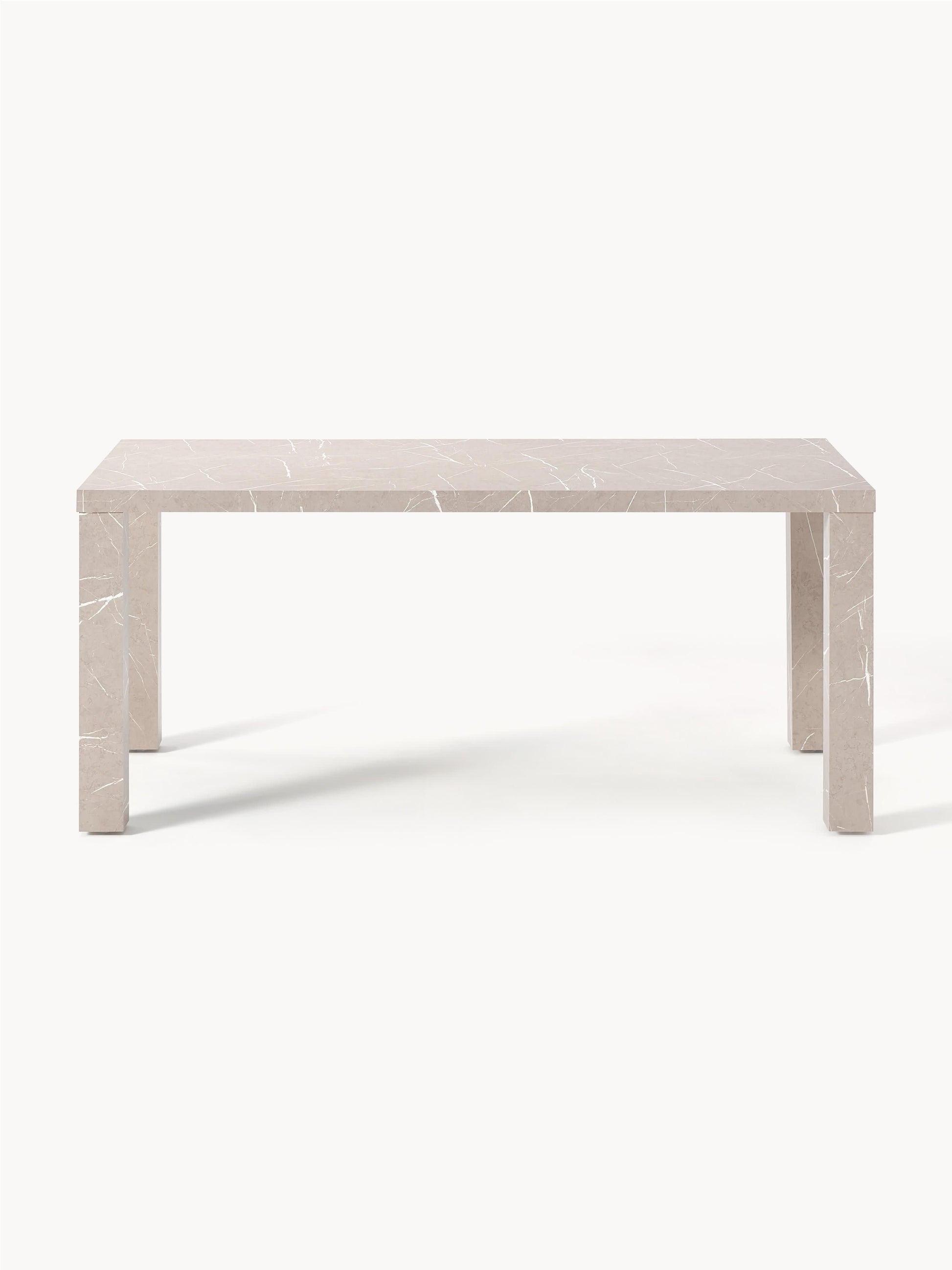 Carbell Dining Table in Marble Look, 180 x 90 cm