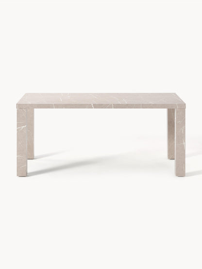 Carbell Dining Table in Marble Look, 180 x 90 cm
