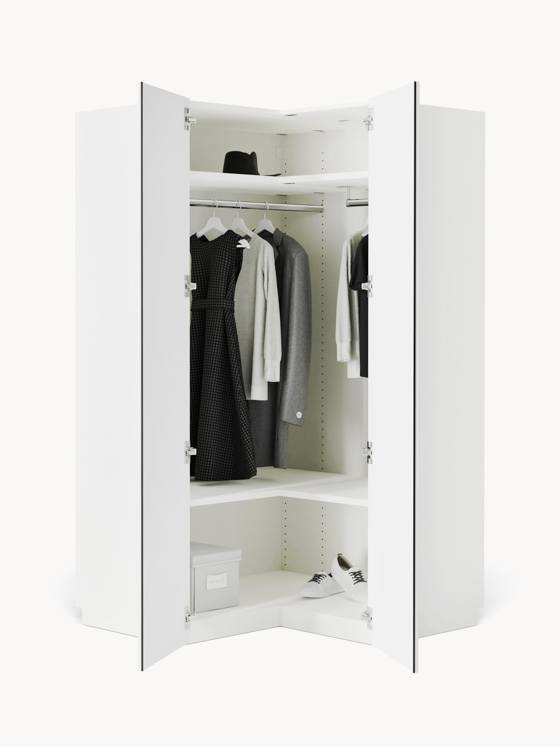 Charmella Modular Corner Wardrobe, 115 cm Wide