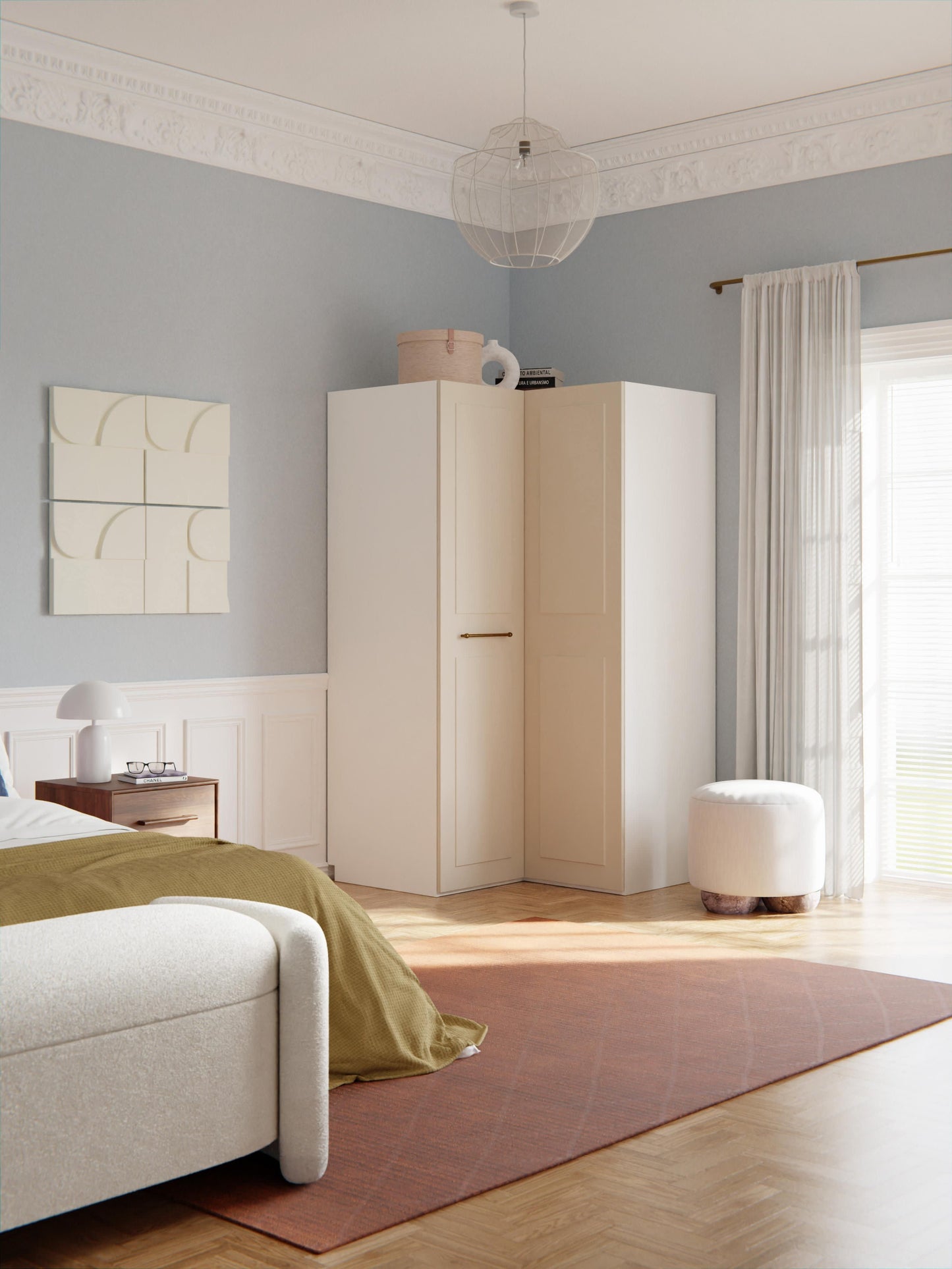 Charmella Modular Corner Wardrobe, 115 cm Wide