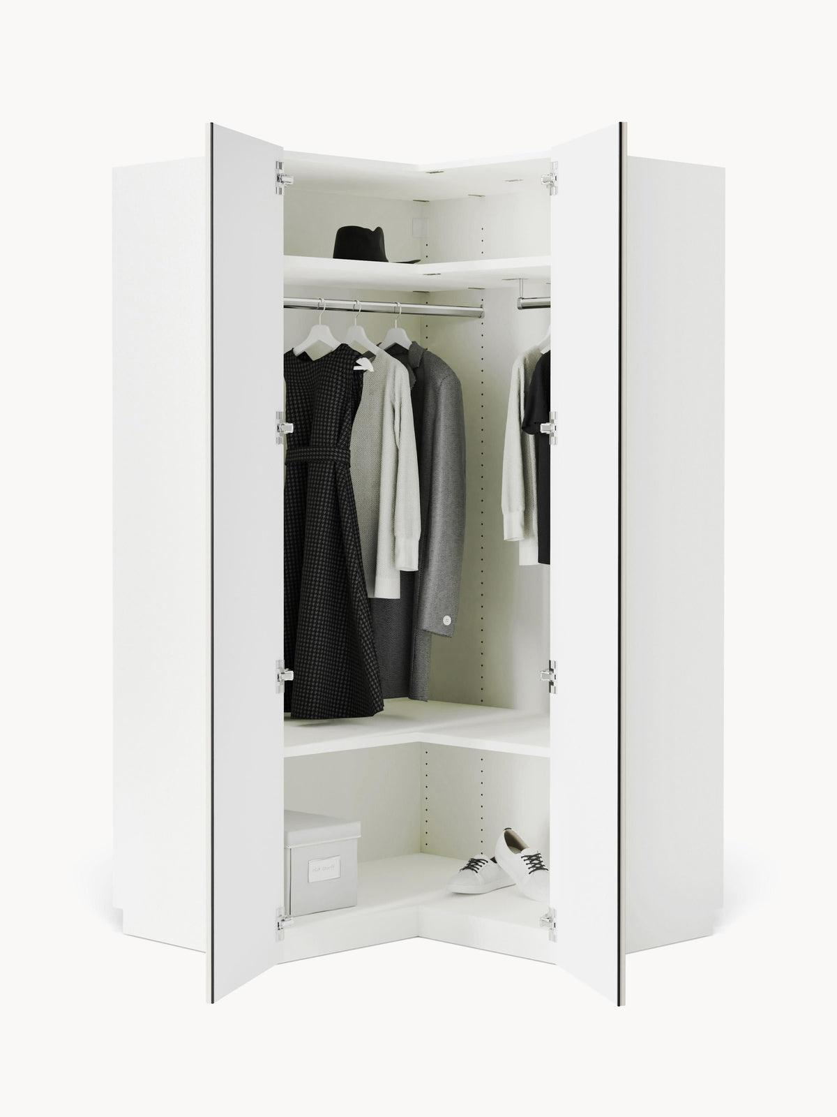 Charmella Modular Corner Wardrobe, 115 cm Wide
