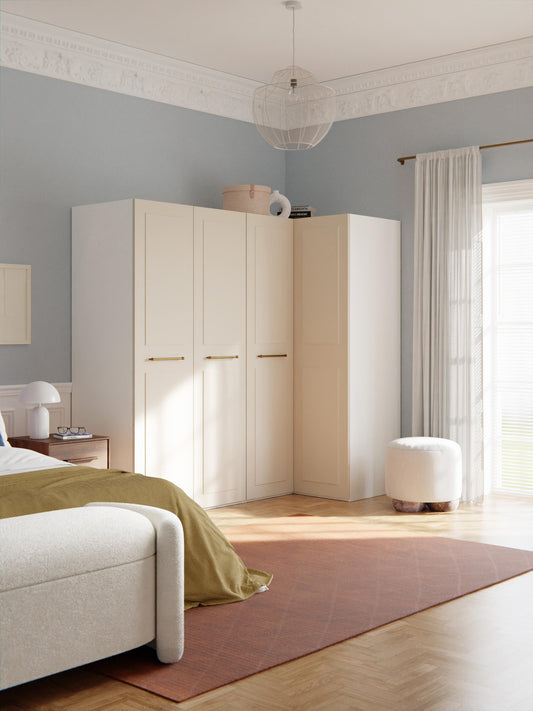 Charmella Modular Corner Wardrobe, 215 cm Wide, in Various Sizes