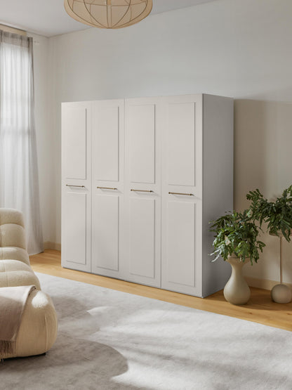 Charmella Modular Hinged-Door Wardrobe, 200 cm Wide, in Various Sizes