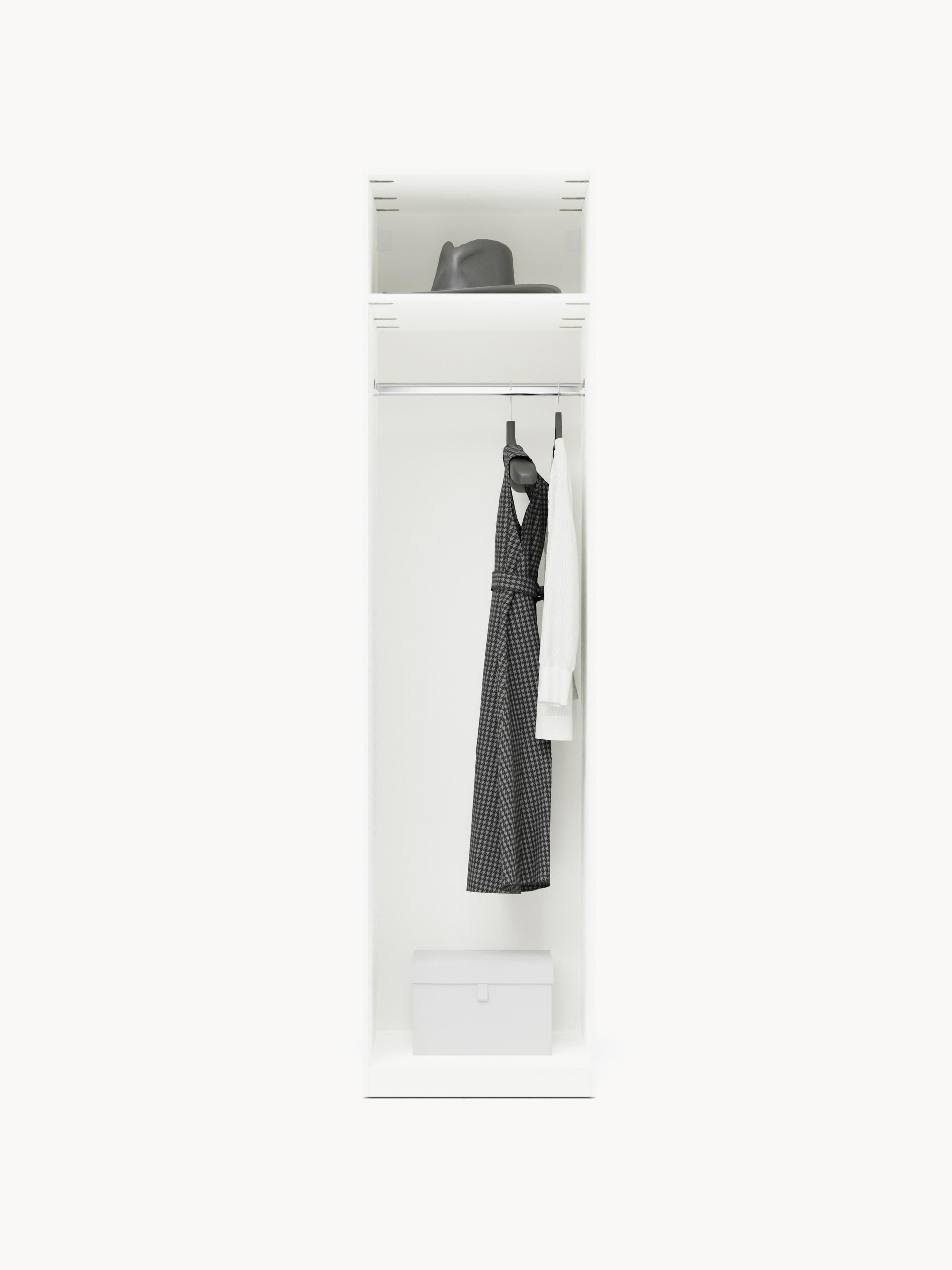Charmella Modular Hinged-Door Wardrobe, 50 cm Wide, in Various Sizes