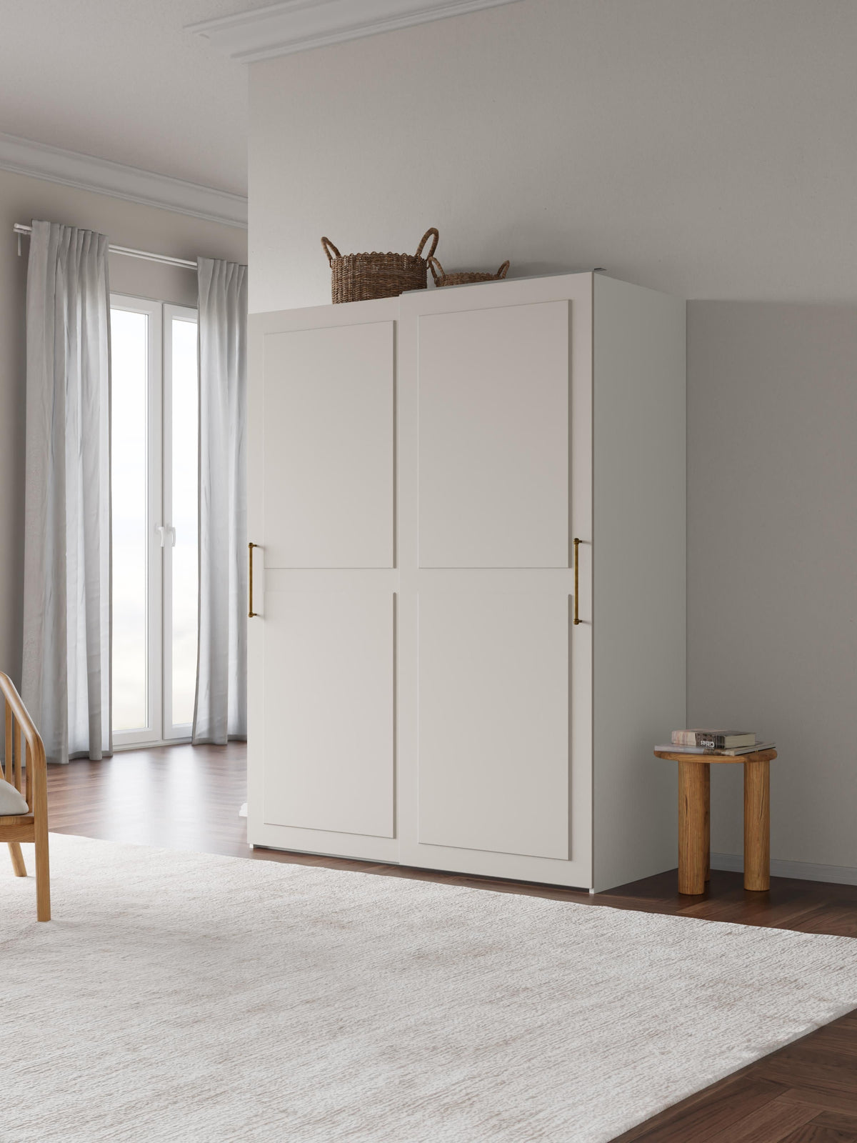 Charmella Modular Sliding-Door Wardrobe, 150 cm Wide, in Various Sizes