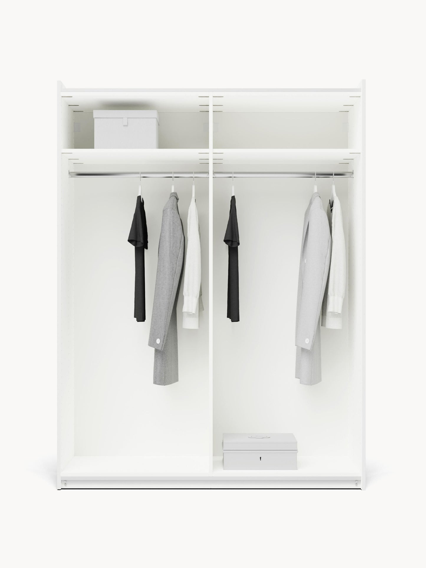 Charmella Modular Sliding-Door Wardrobe, 150 cm Wide, in Various Sizes