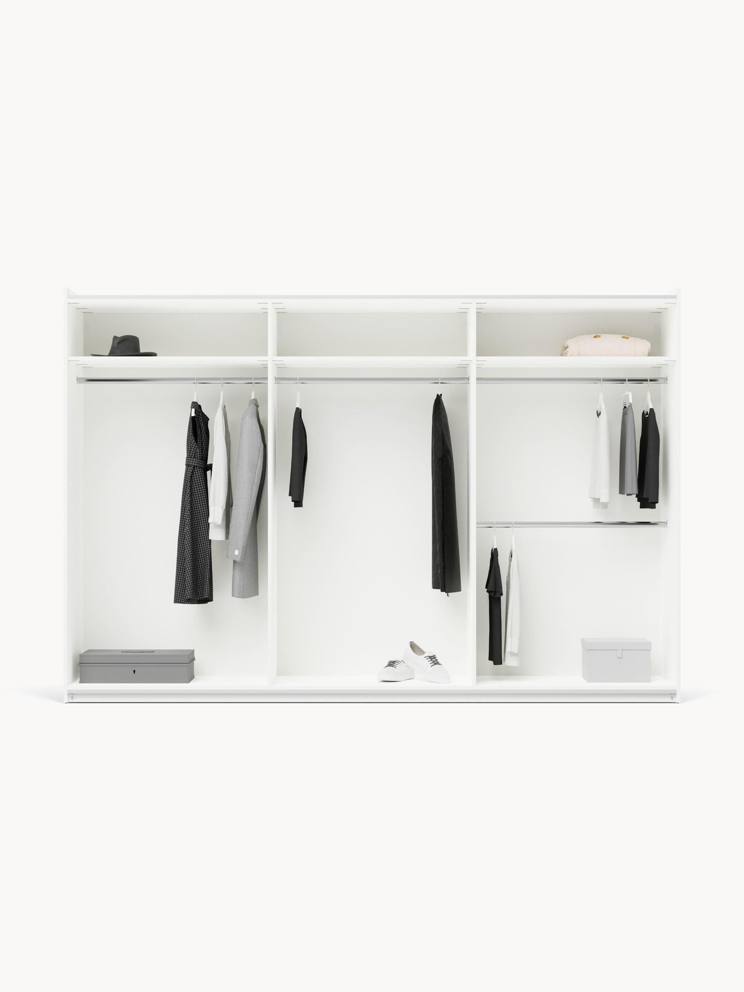 Charmella Modular Sliding-Door Wardrobe, 300 cm Wide, in Various Sizes