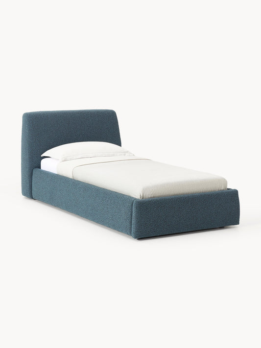 Clorenza Bouclé Single Bed with Storage