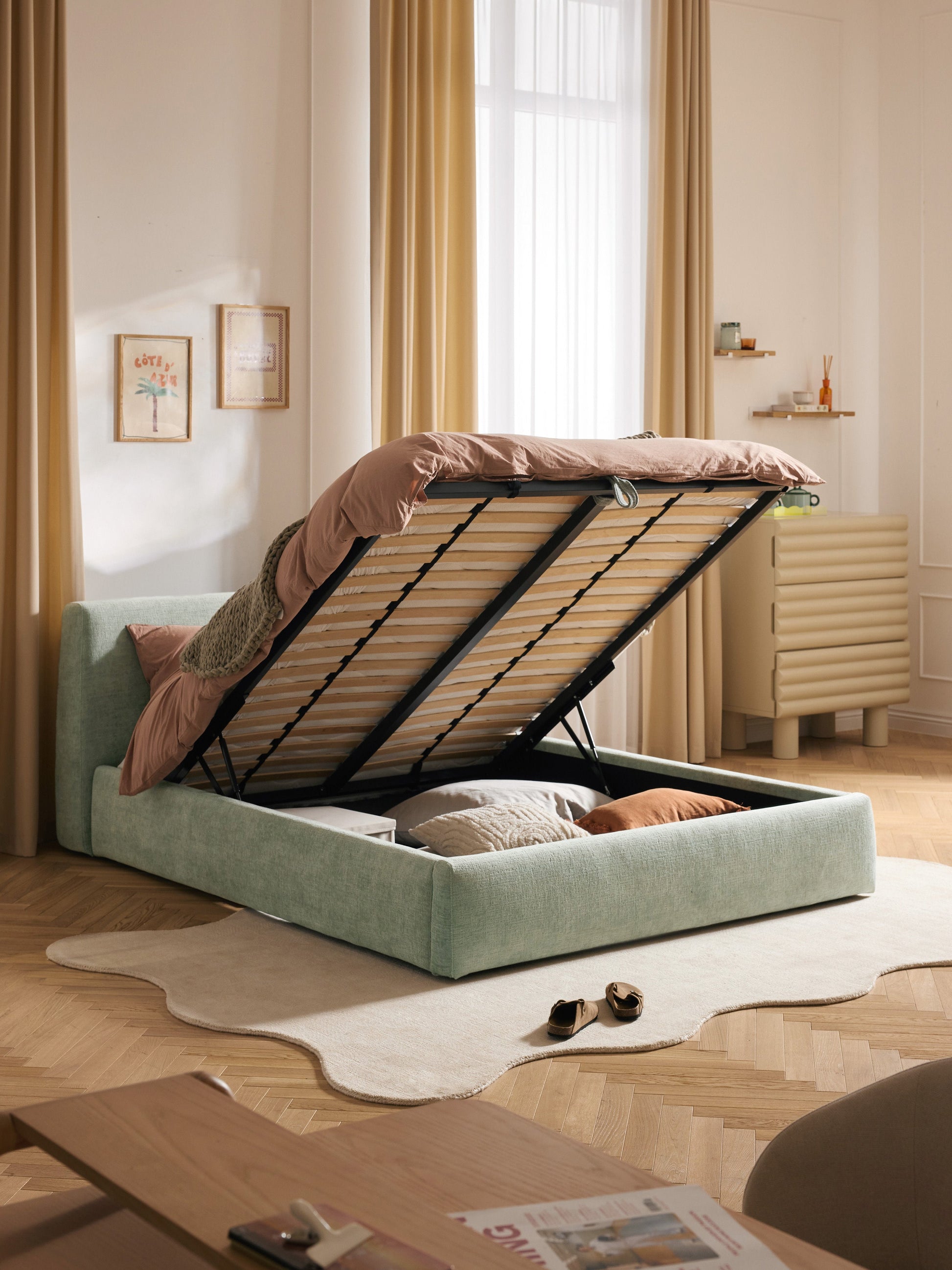 Clorenza Upholstered Storage Bed