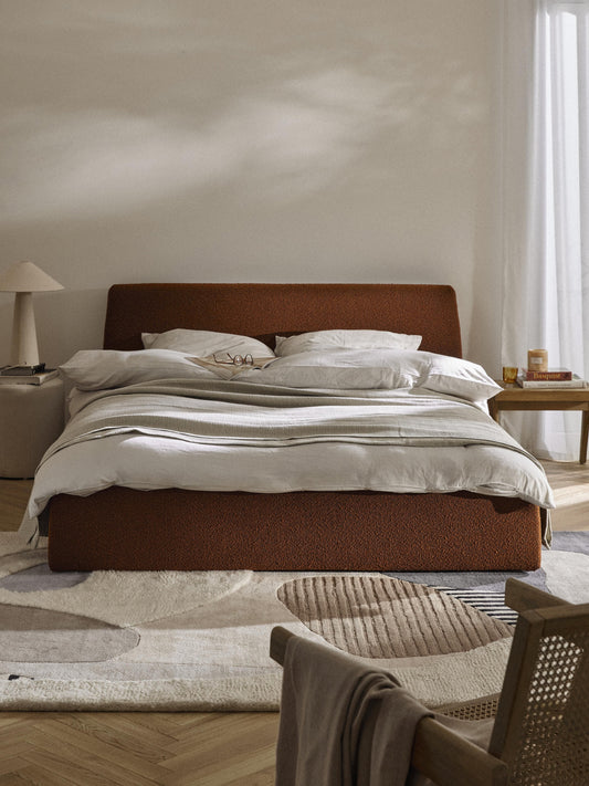 Clorenza Upholstered Storage Bed in Bouclé