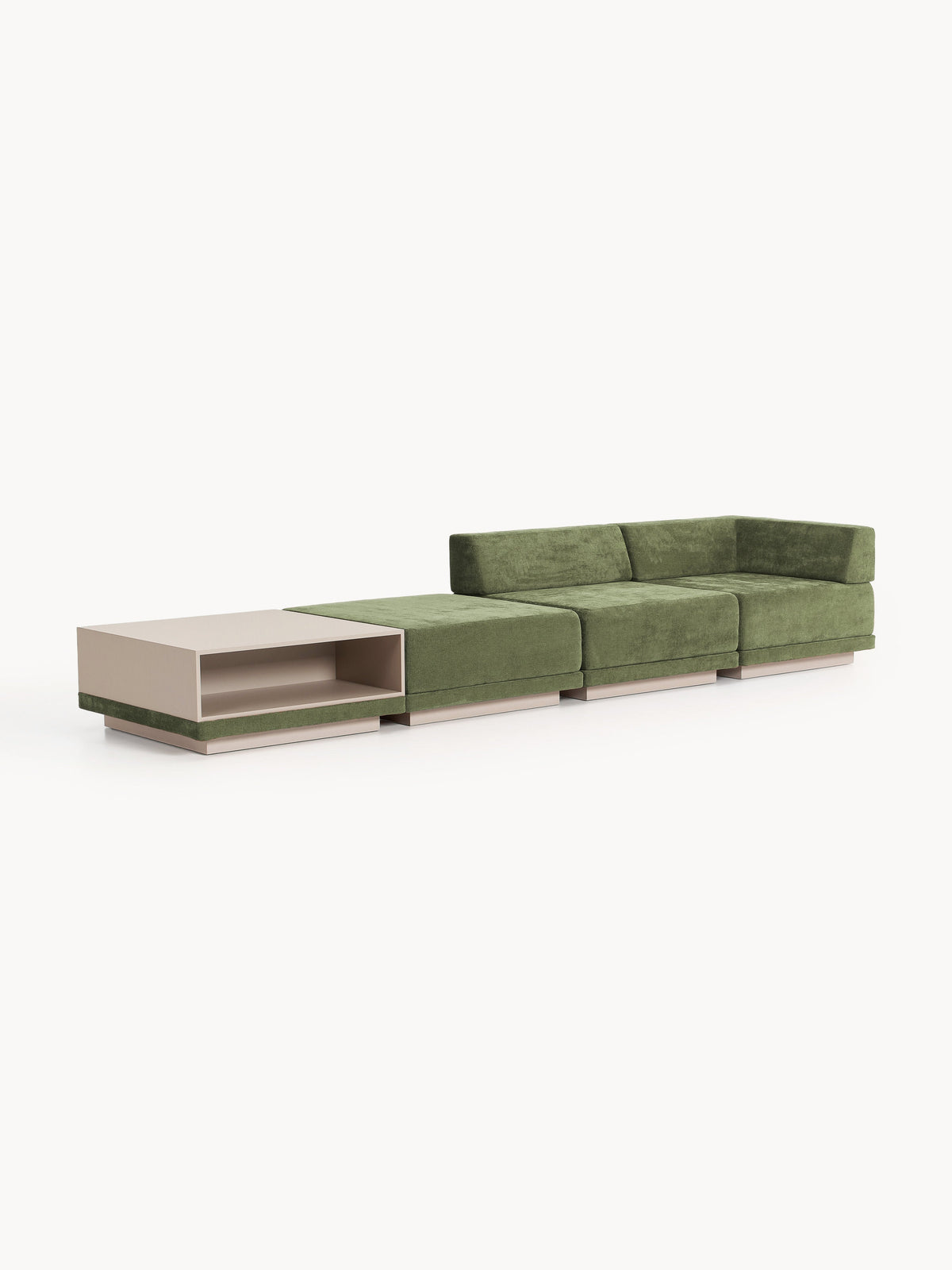 Colriva Modular Sofa (4-Seater) with Coffee Table & Ottoman