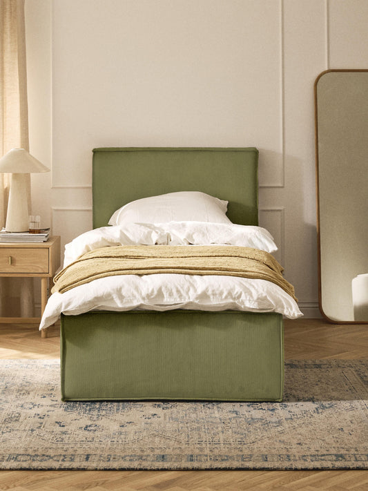 Drescano Single Bed in Corduroy