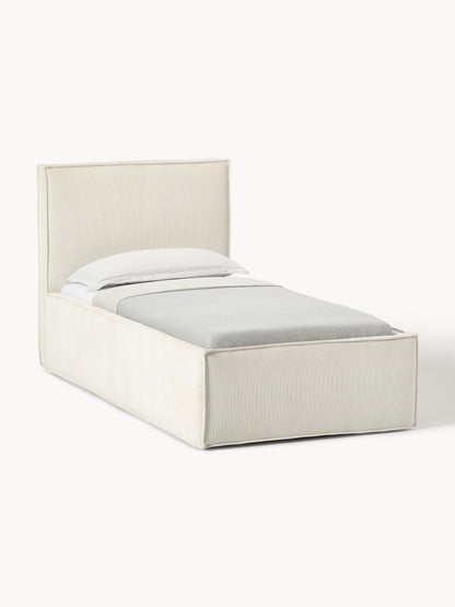 Drescano Single Bed in Corduroy with Storage