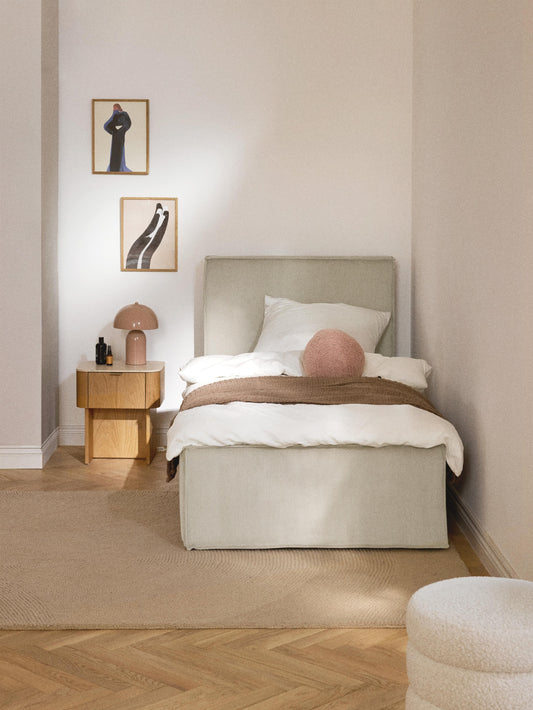 Drescano Single Bed in Corduroy with Storage