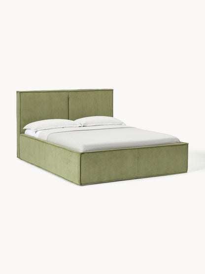 Drescano Upholstered Storage Bed in Corduroy