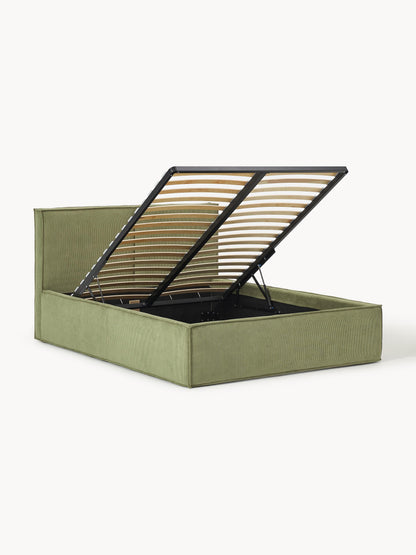 Drescano Upholstered Storage Bed in Corduroy