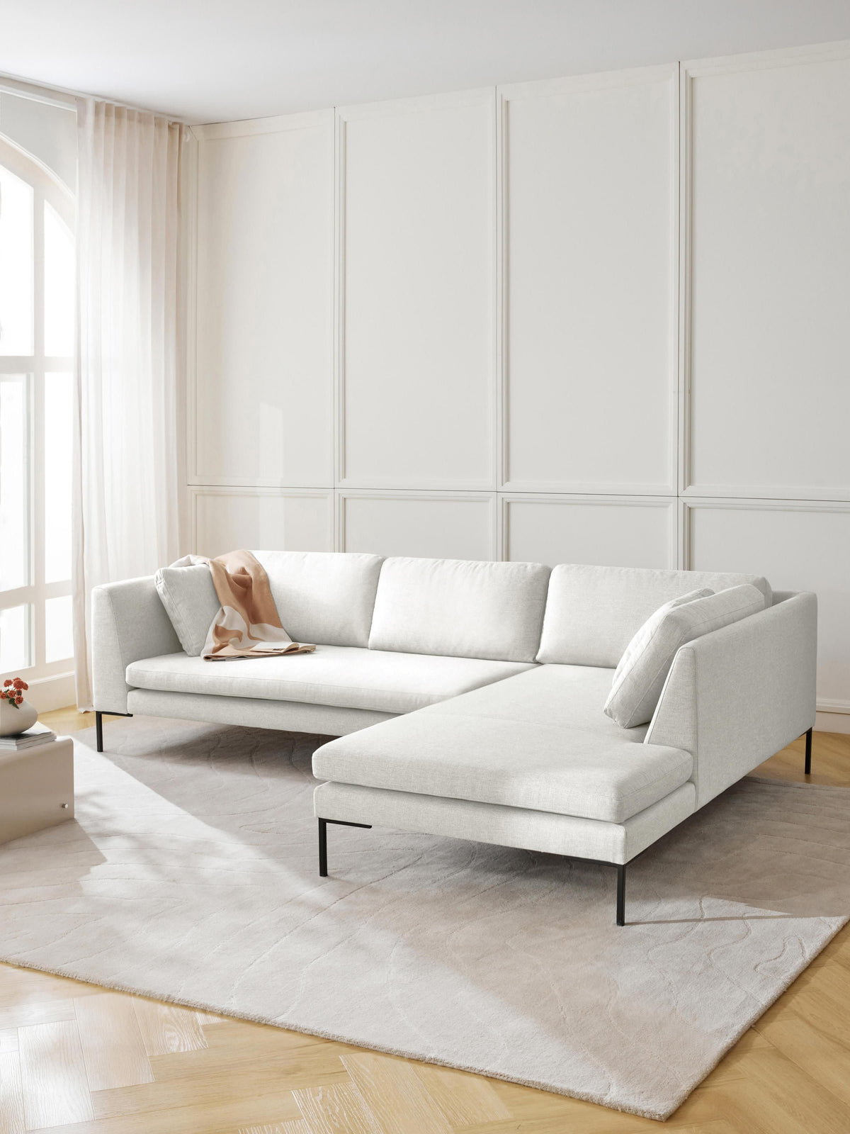 Emravia Corner Sofa with Metal Legs