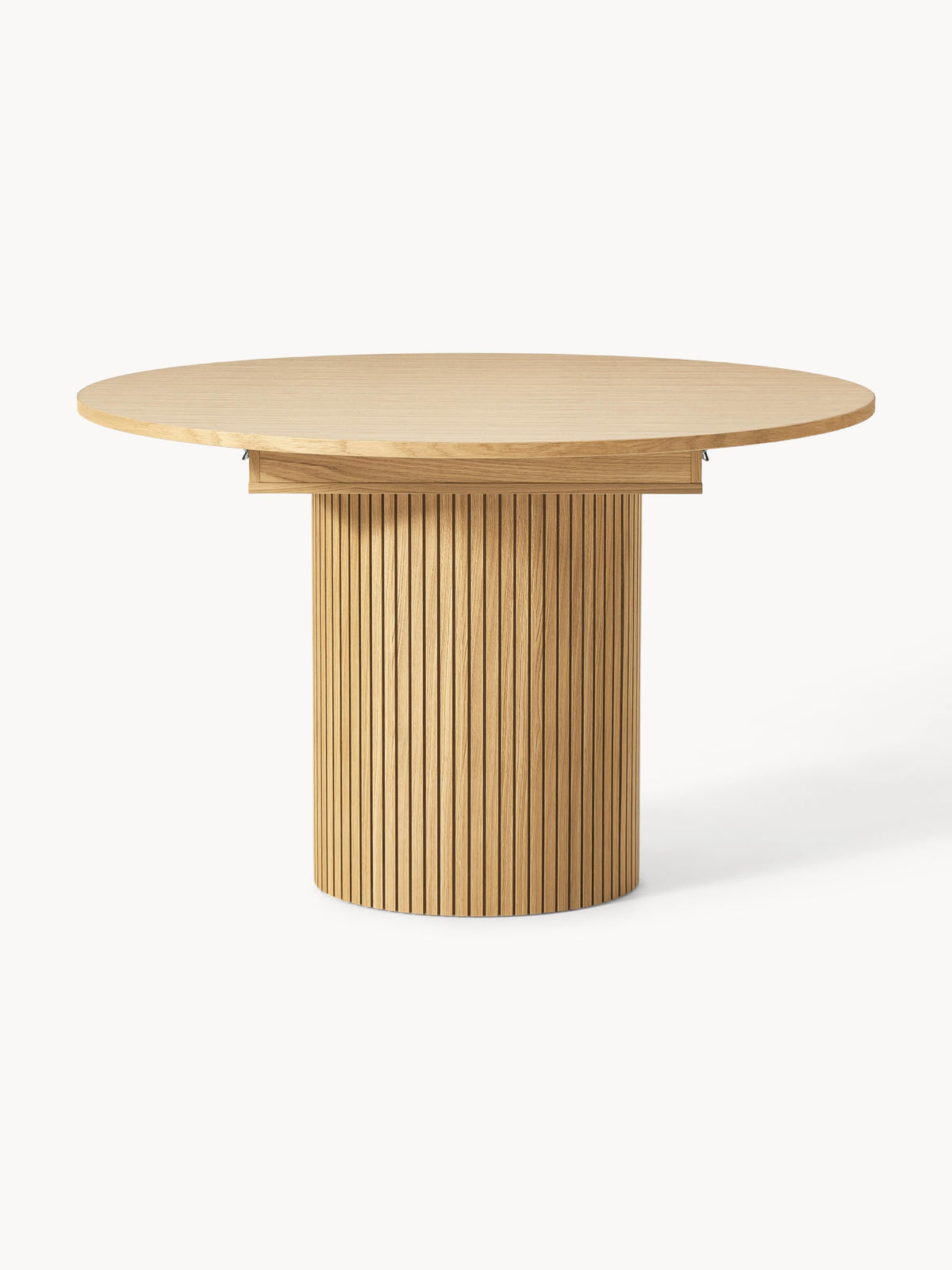 Filbria Extendable Dining Table with Grooved Texture, 120 - 160 x 75 cm