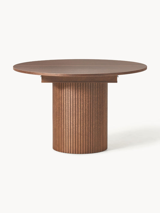 Filbria Extendable Dining Table with Grooved Texture, 120 - 160 x 75 cm