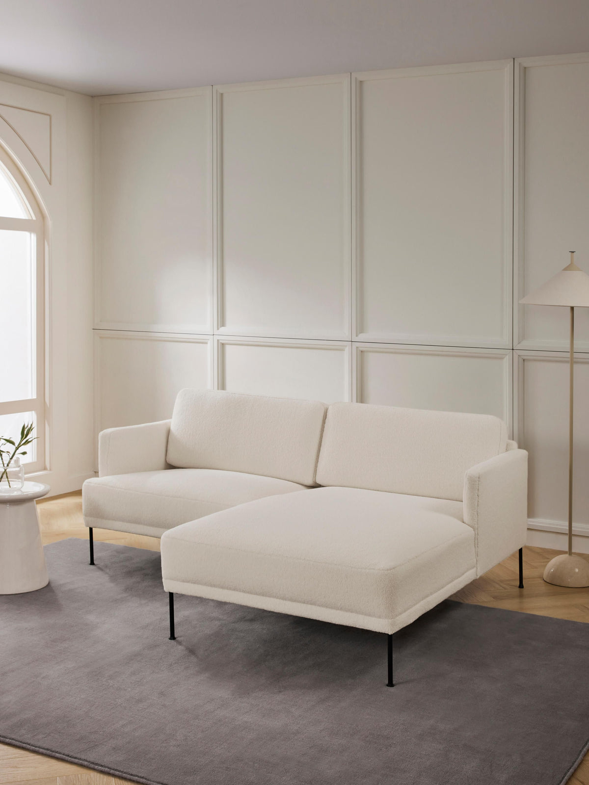 Flurenza Small Teddy Fabric Corner Sofa