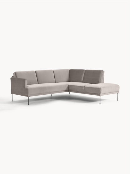 Flurenza Velvet Corner Sofa