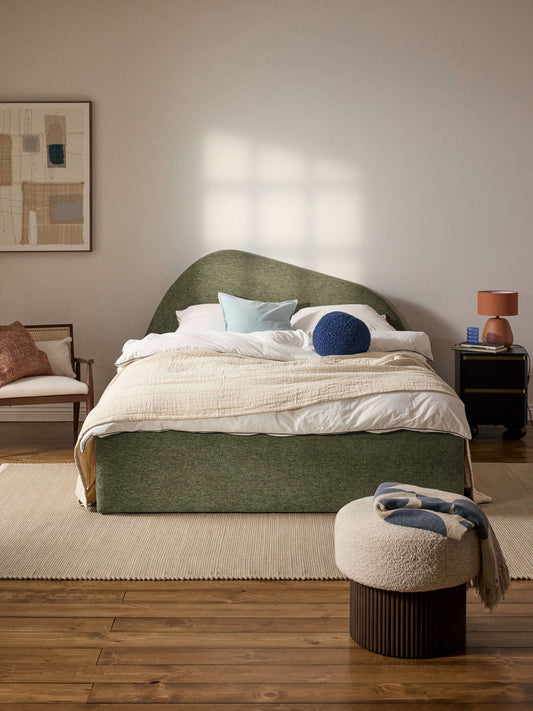Garvale Upholstered Bed in Bouclé