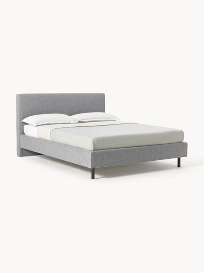 Giurenza Upholstered Bed with Wooden Feet