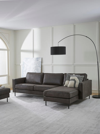 Huntora 3-Seater Corner Sofa in Leather
