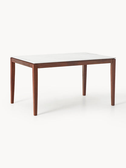 Jackrado Dining Table with Marble-Look Tabletop, in Various Sizes