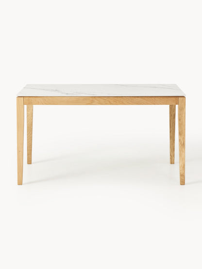 Jackrado Dining Table with Marble-Look Tabletop, in Various Sizes