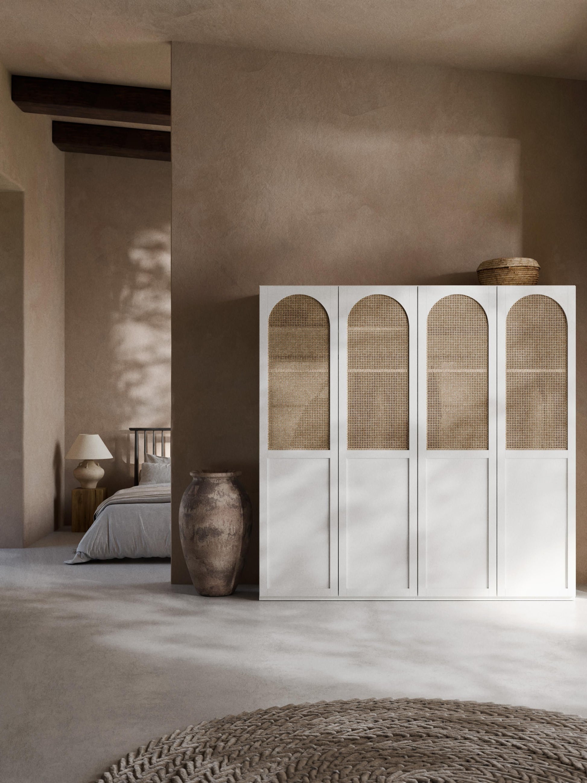 Jenvella Modular Hinged-Door Wardrobe, 200 cm Wide, in Various Sizes