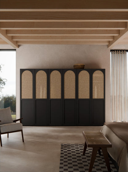 Jenvella Modular Hinged-Door Wardrobe, 300 cm Wide, in Various Sizes