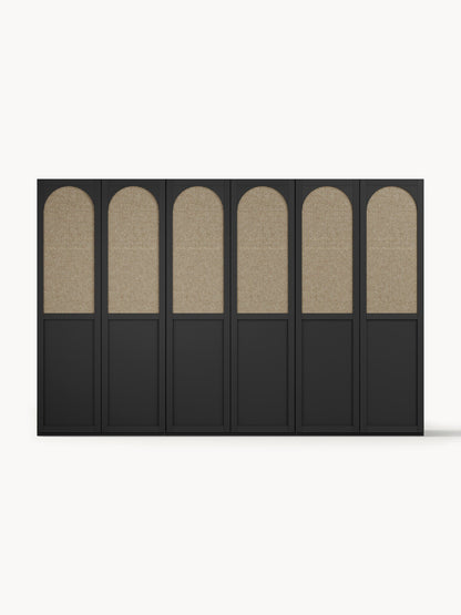Jenvella Modular Hinged-Door Wardrobe, 300 cm Wide, in Various Sizes