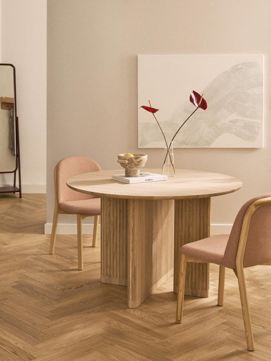 Jolbria Round Oak Dining Table, Ø 120 cm