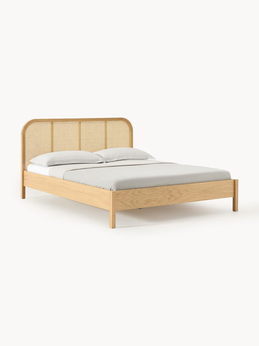 Jonmara Wooden Bed with Vienna Cane Headboard