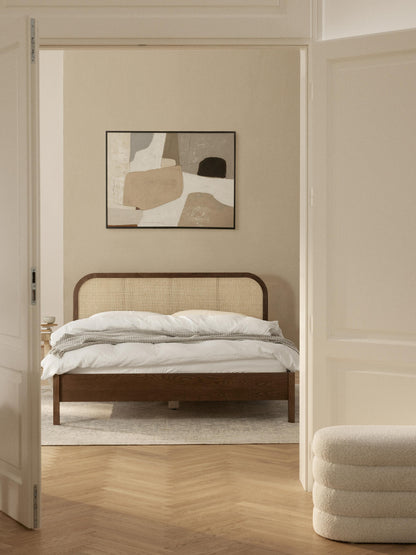 Jonmara Wooden Bed with Vienna Cane Headboard