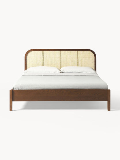Jonmara Wooden Bed with Vienna Cane Headboard