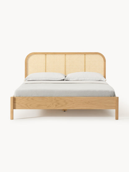 Jonmara Wooden Bed with Vienna Cane Headboard