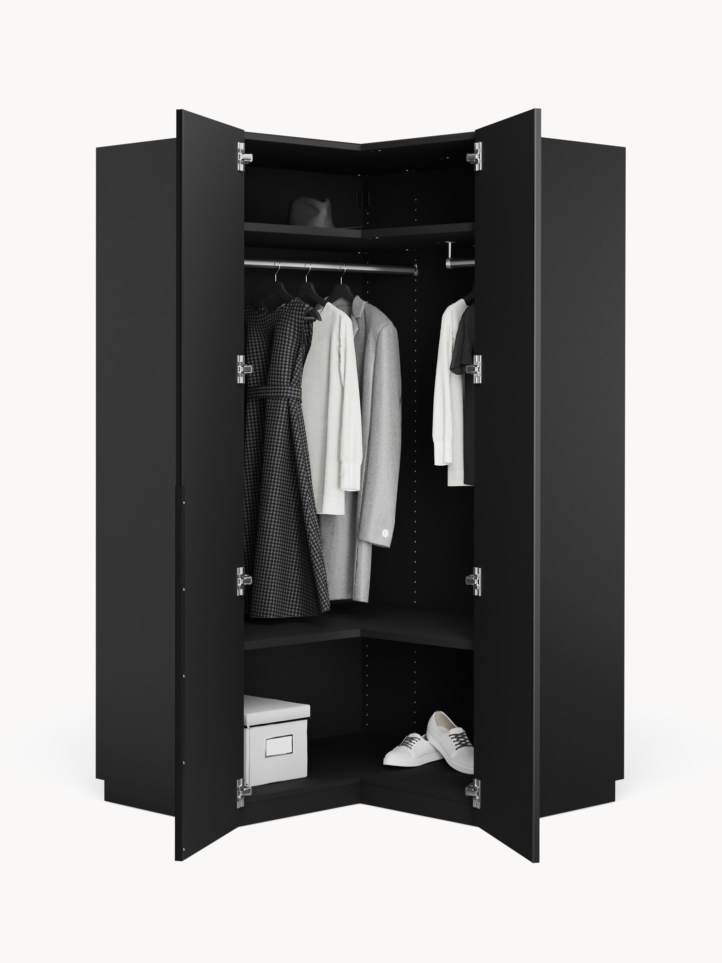 Lenmarco Modular Corner Wardrobe, 115 cm Wide, in Various Sizes