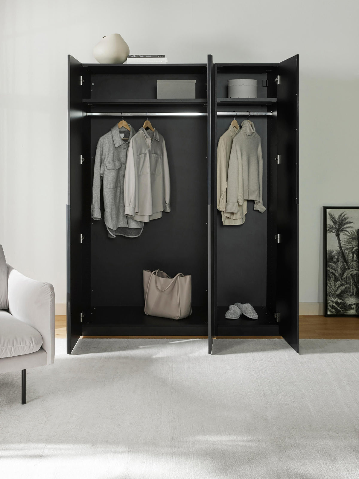 Lenmarco Modular Hinged-Door Wardrobe, 150 cm Wide, in Various Sizes