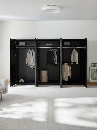 Lenmarco Modular Hinged-Door Wardrobe, 300 cm Wide, in Various Sizes
