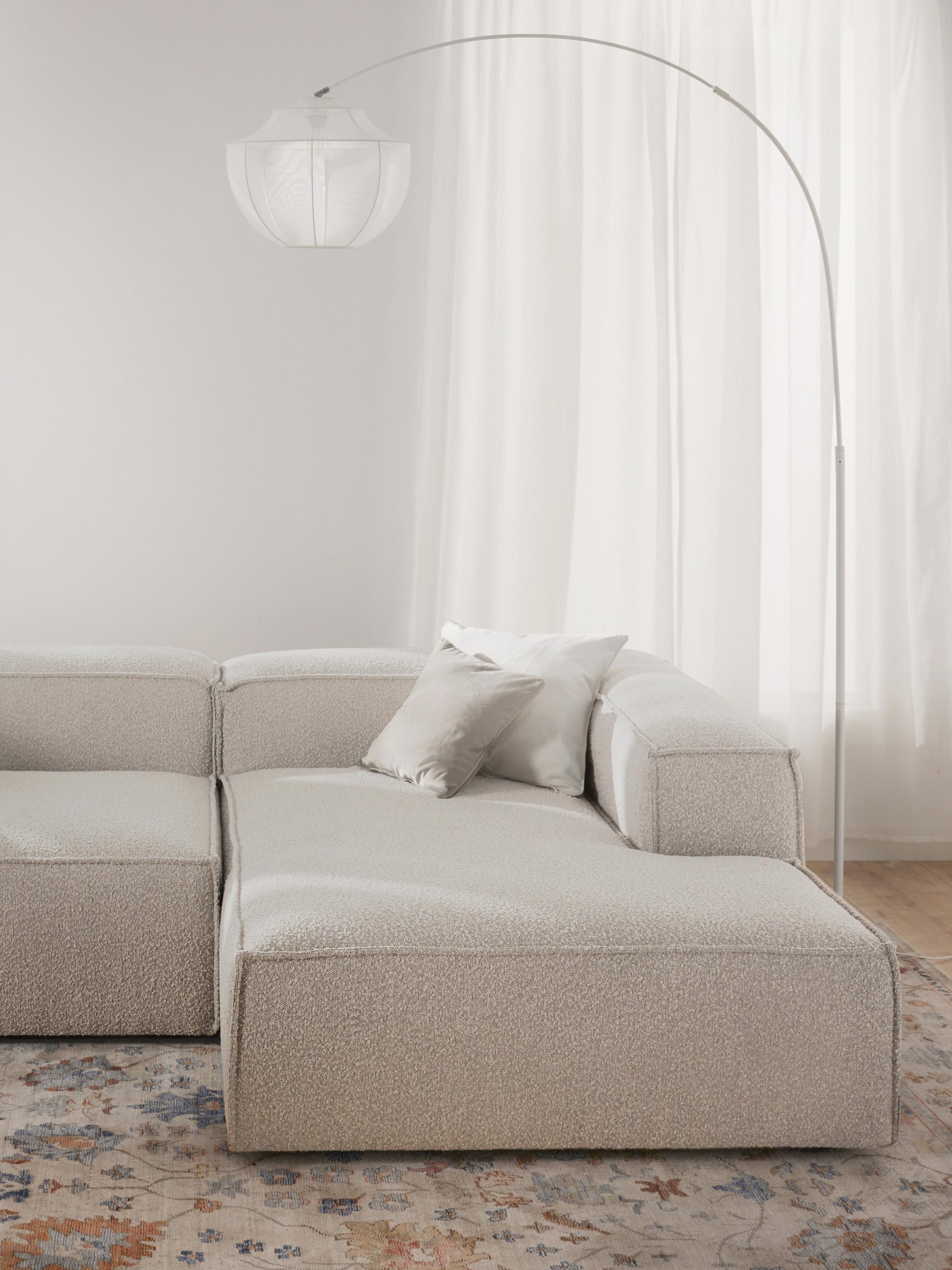 Lenzano Bouclé Ottoman Corner Module