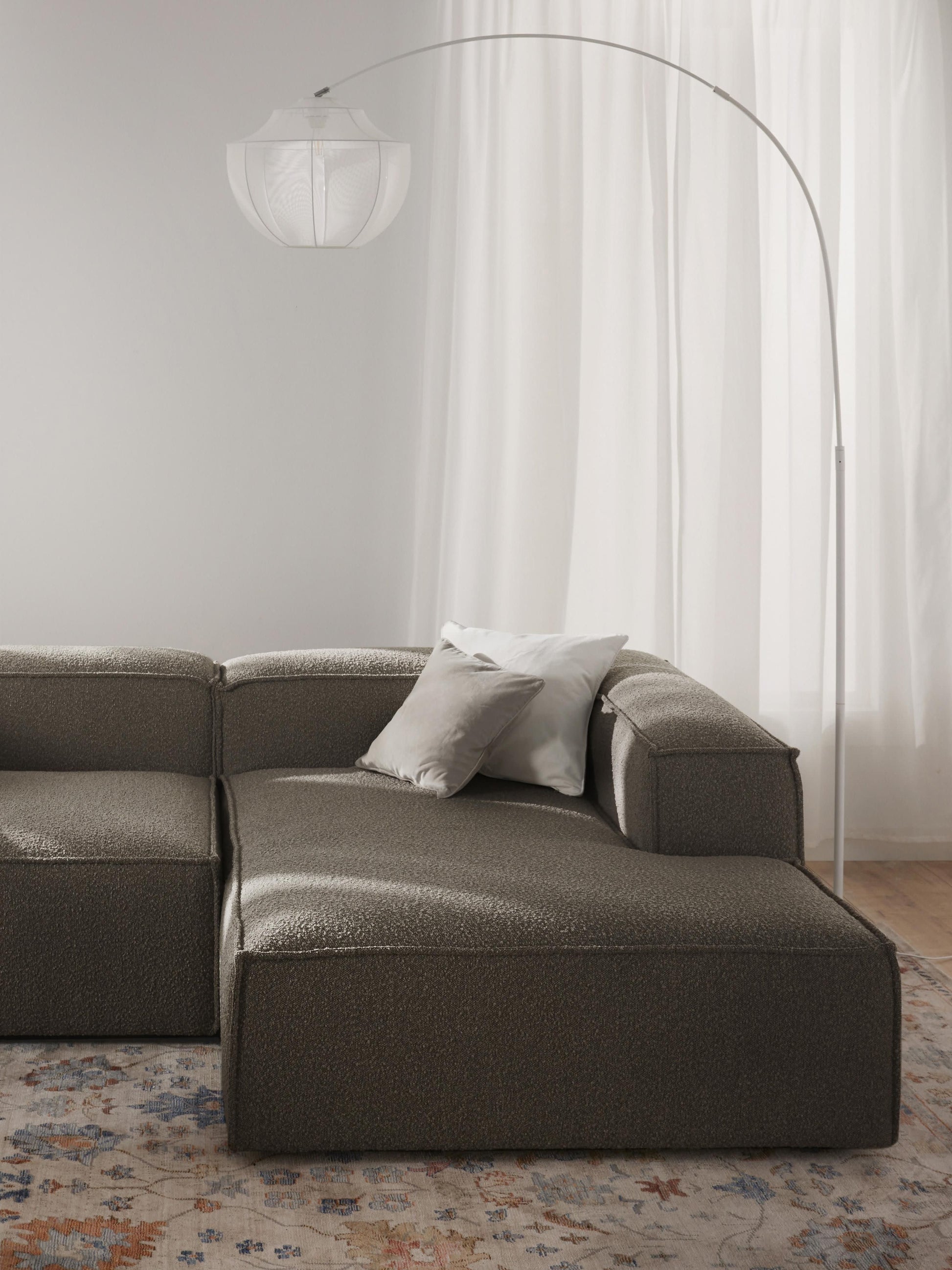 Lenzano Bouclé Ottoman Corner Module