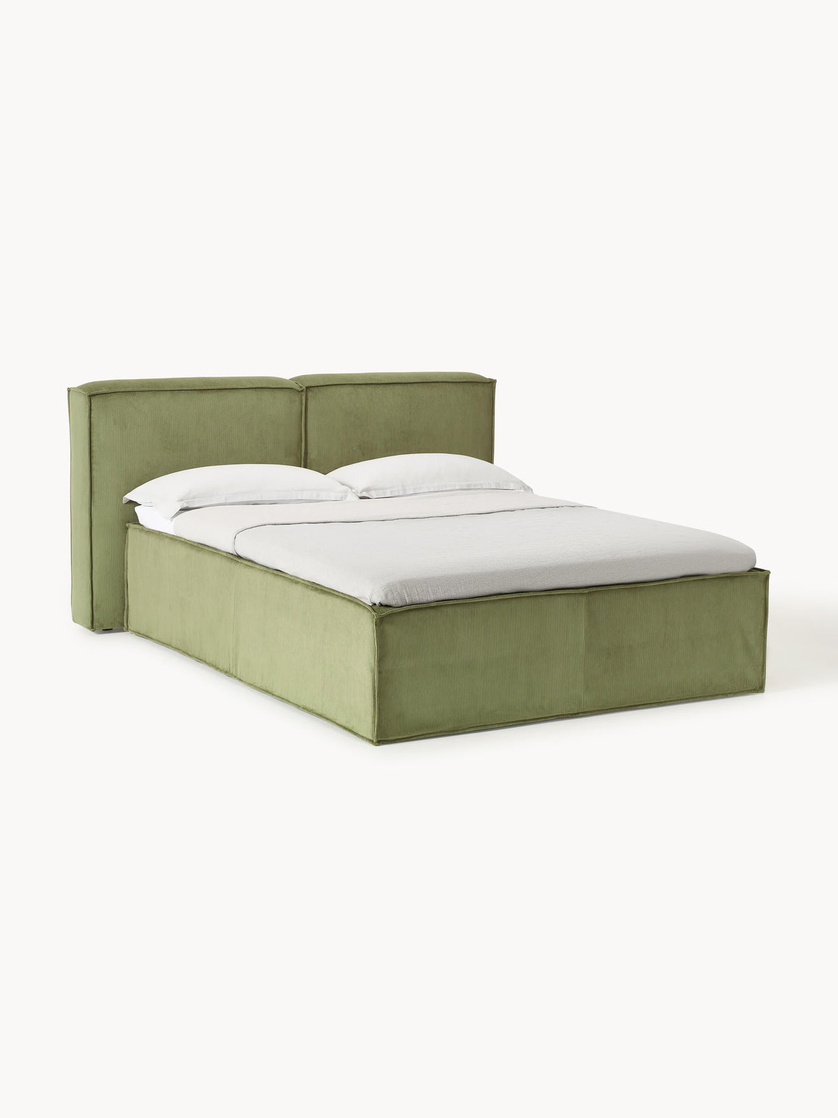 Lenzano Box Spring Bed in Corduroy