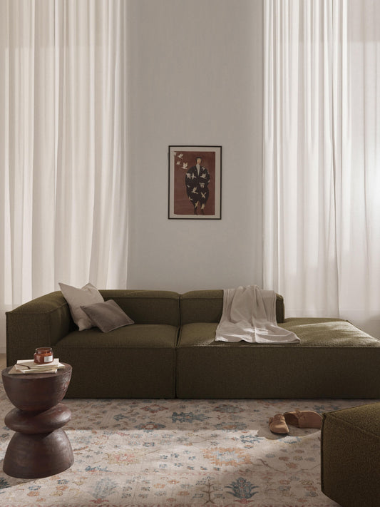Lenzano Modular Bouclé Ottoman