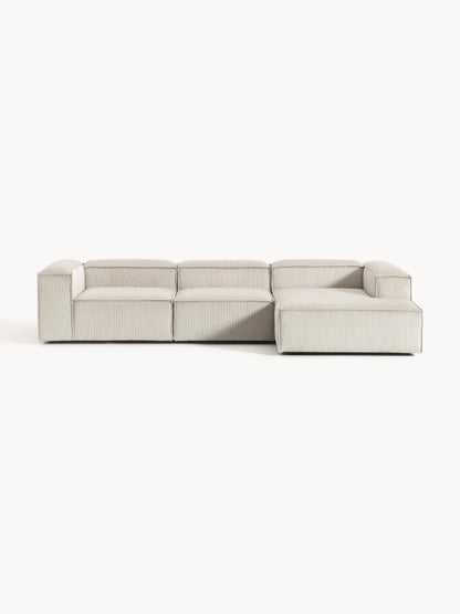Lenzano Modular Corduroy Corner Sofa (4-Seater)