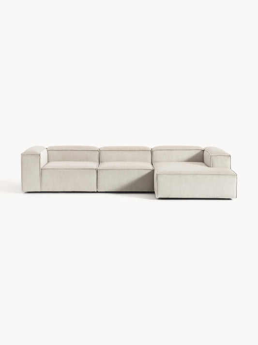 Lenzano Modular Corduroy Corner Sofa (4-Seater)