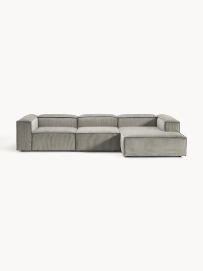 Lenzano Modular Corduroy Corner Sofa (4-Seater)