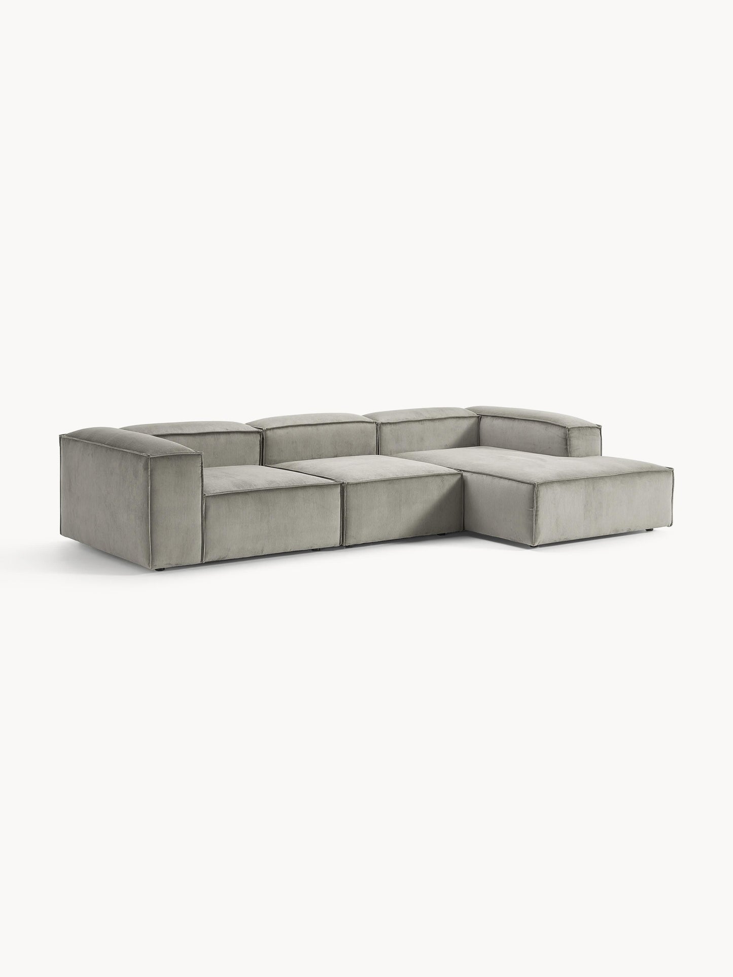 Lenzano Modular Corduroy Corner Sofa (4-Seater)
