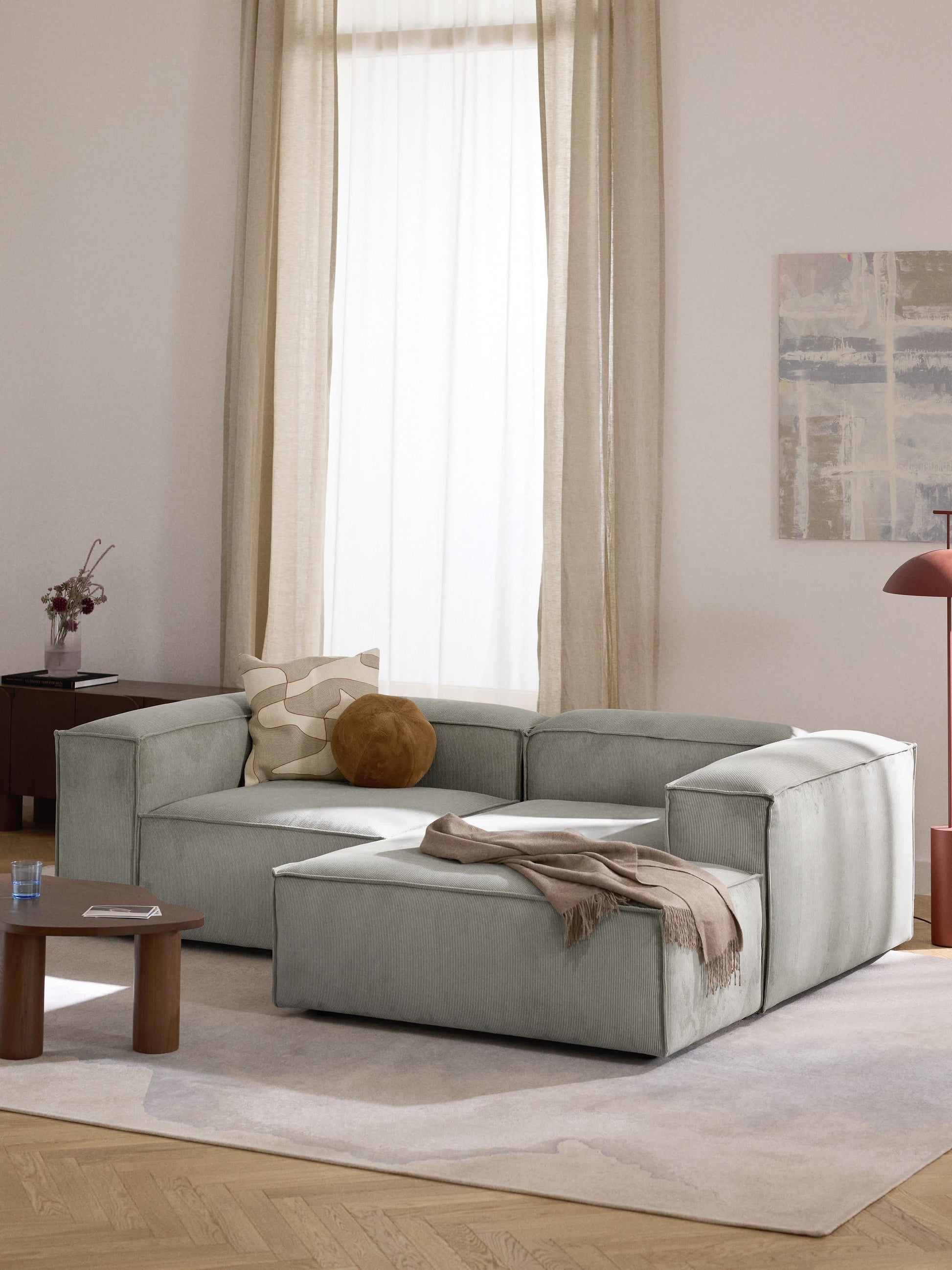 Lenzano Modular Corner Sofa (2-Seater) in Corduroy